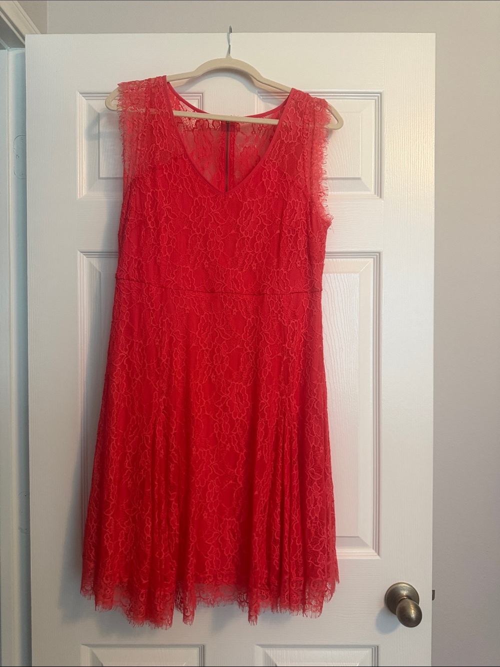torrid coral Lace Fit-and-Flare dress